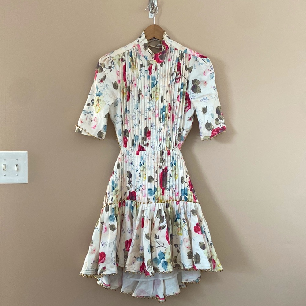Zimmermann- RUNWAY Mischief Corset Laced Dress in Floral - Picture 8 of 14